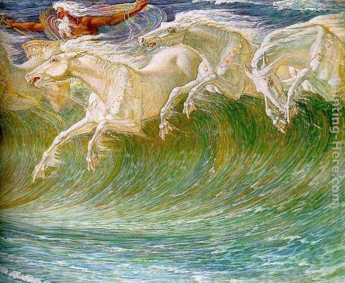 Walter Crane The Horses of Neptune [detail 1]